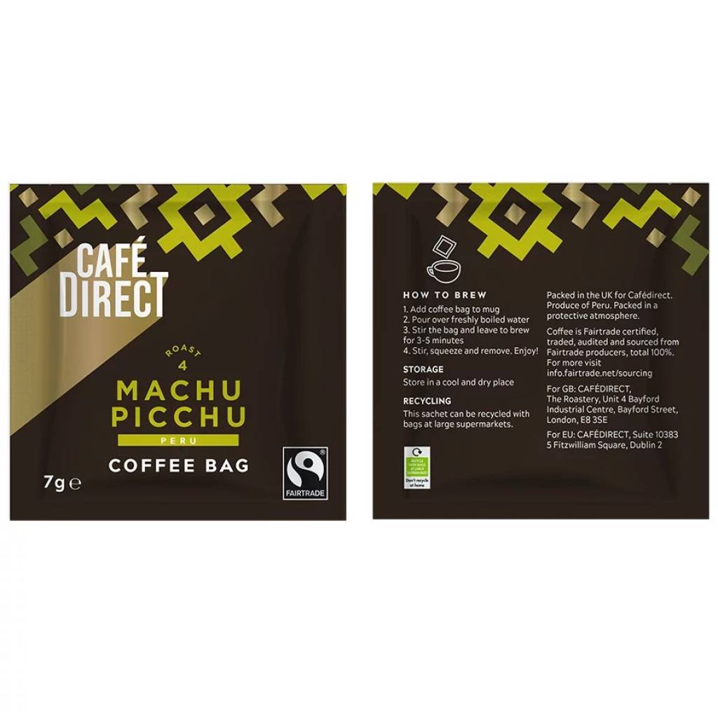 Cafedirect Machu Picchu Fairtrade Coffee Bags (10x7g) gallery image #2